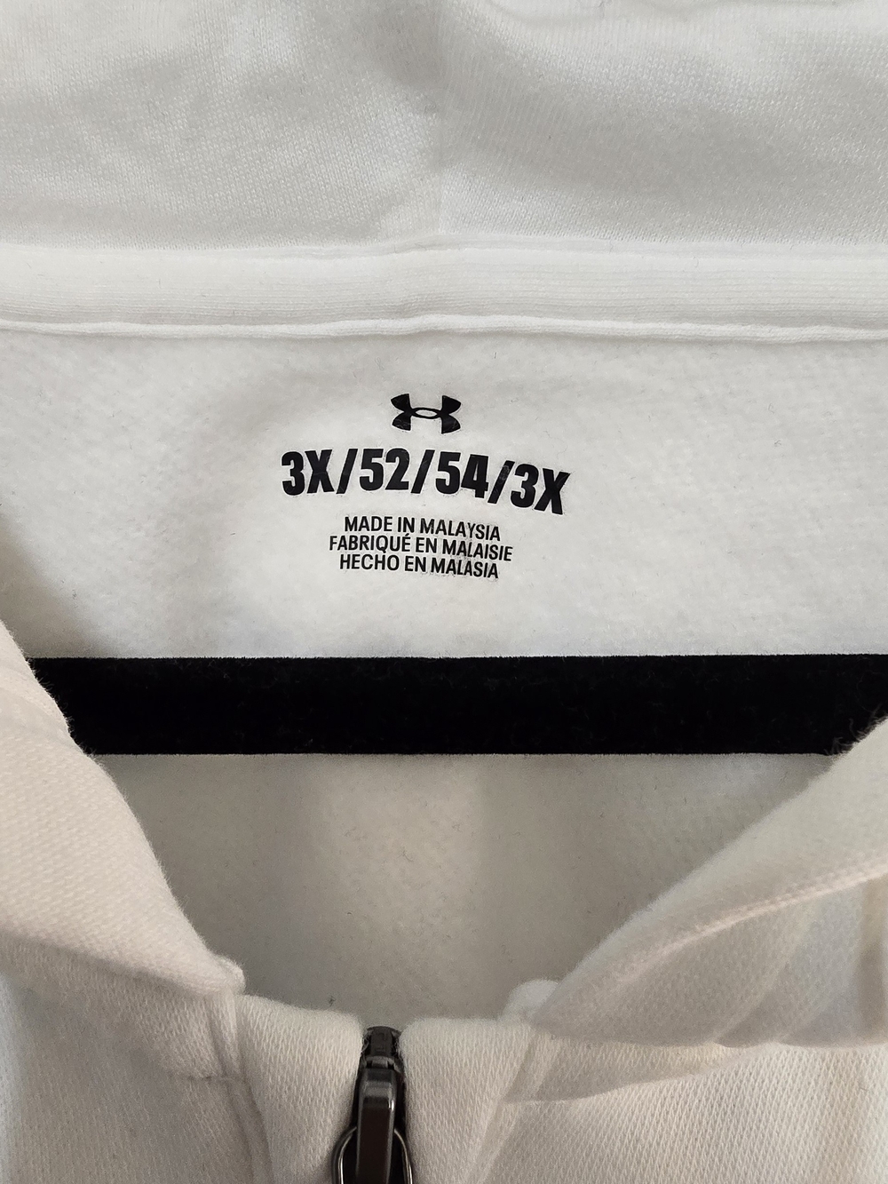 Under Armour White Full-Zip Hoodie - Picture 3 of 5